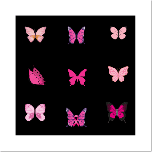 Purple butterfly Posters and Art